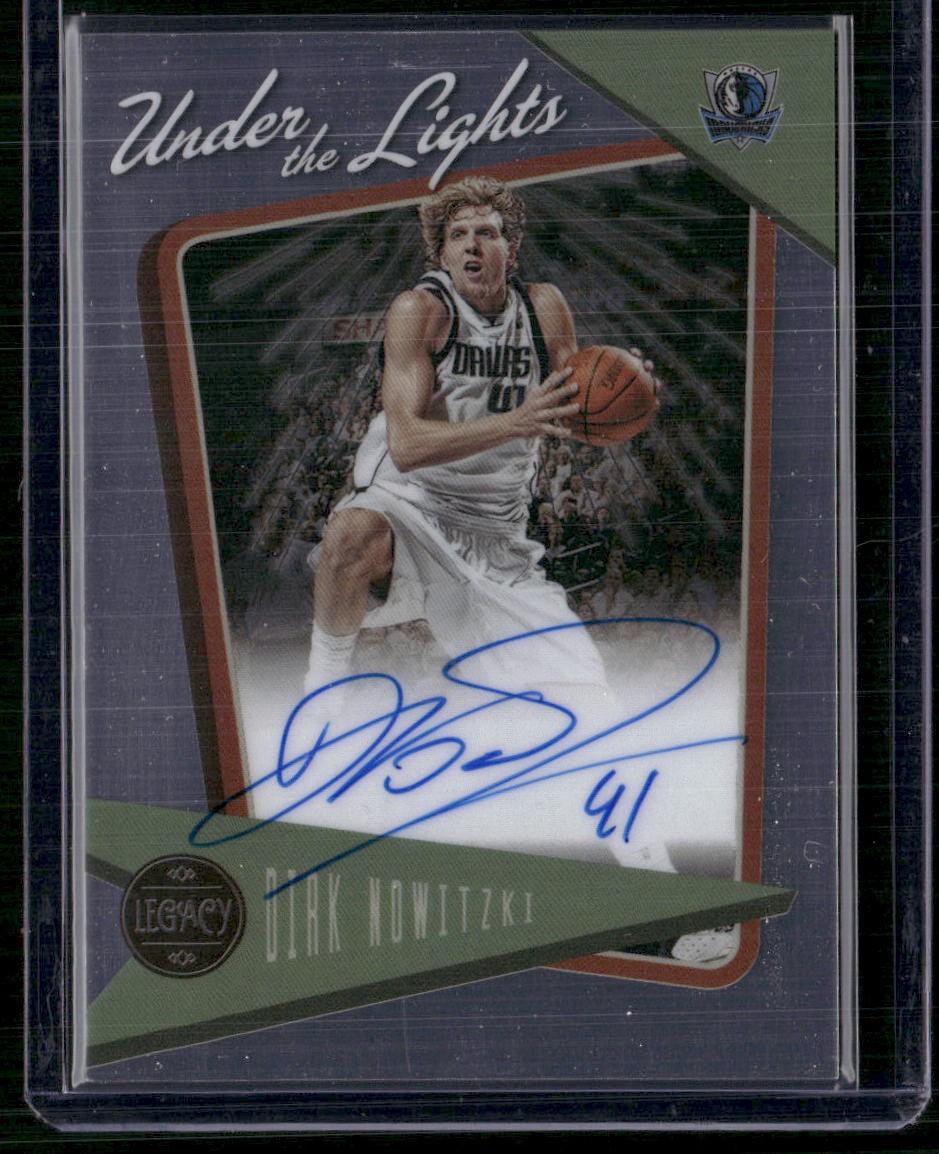 2022-23 Panini Chronicles Dirk Nowitzki Under the Lights Auto /75