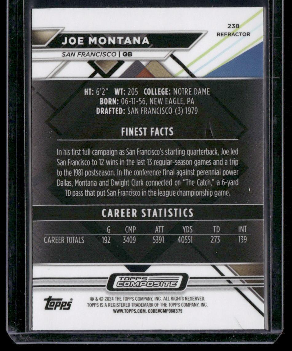 2023 Topps Composite #238 Joe Montana Finest Refractor