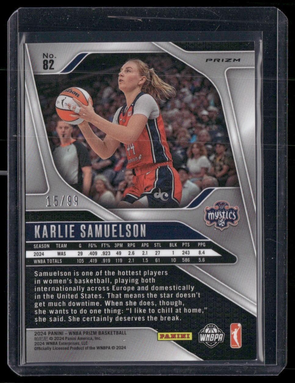 2024 Panini Prizm WNBA #82 Karlie Samuelson Orange Prizms #/99