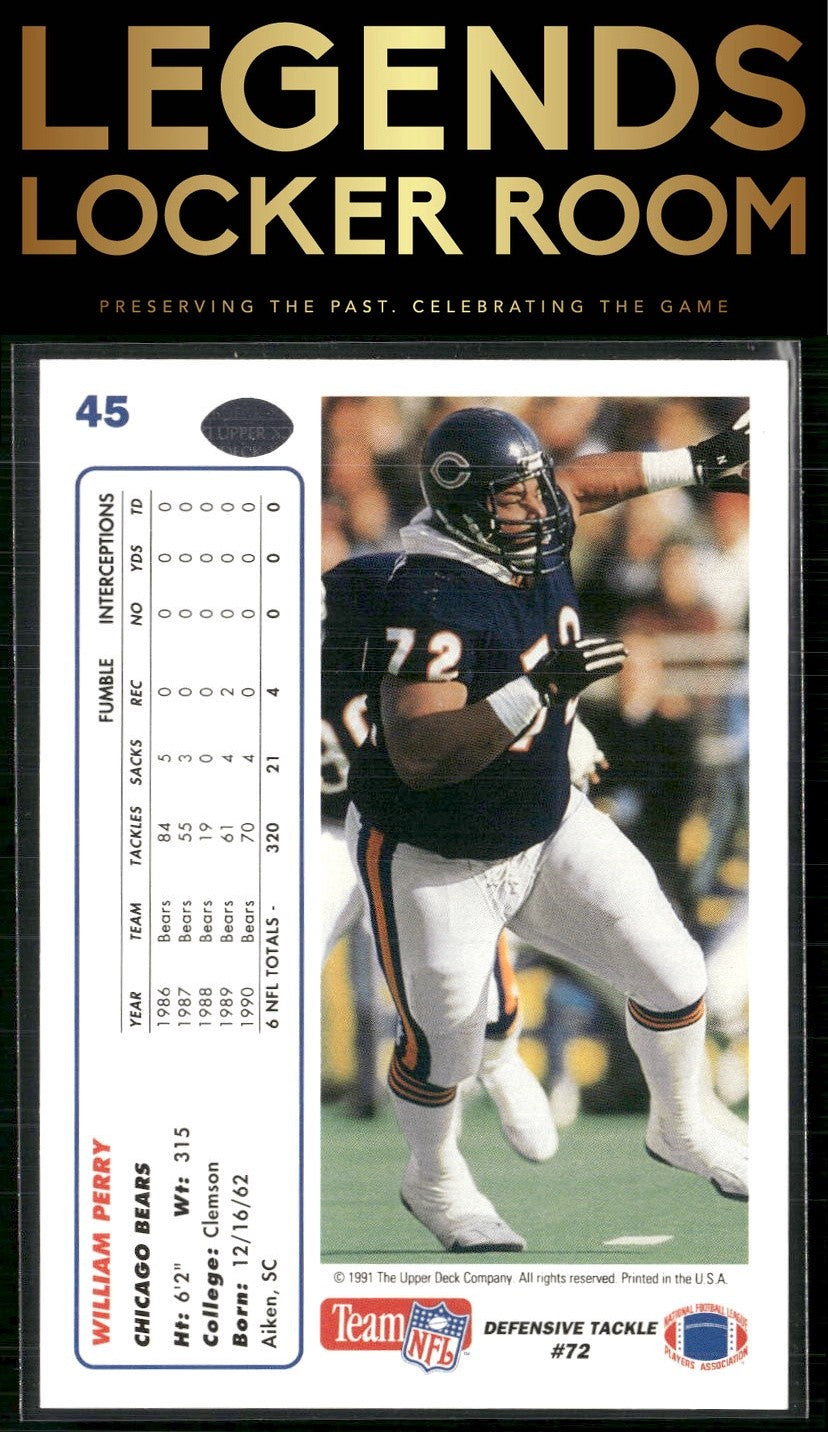 1991 Upper Deck #45 William Perry