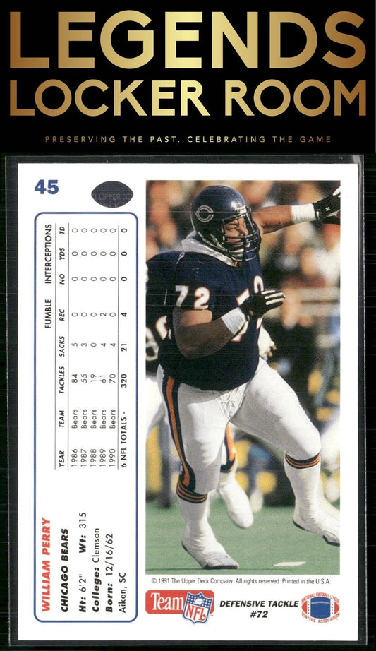 1991 Upper Deck #45 William Perry