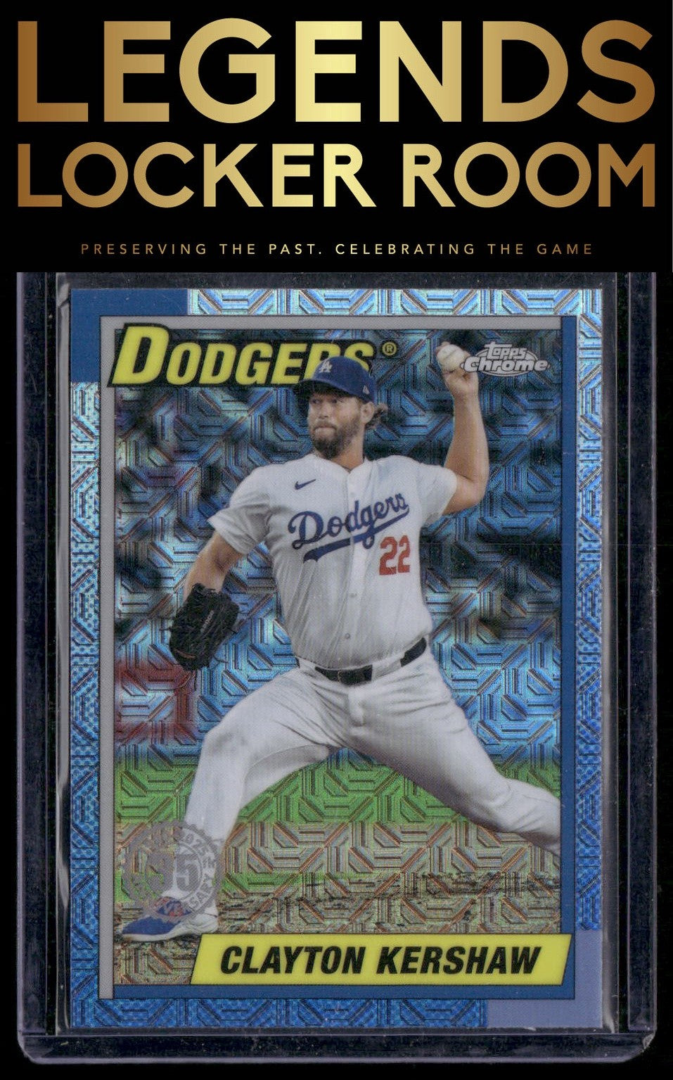 2025 Topps #T90C-13 Clayton Kershaw 1990 Topps Baseball 35th Anniversary Chrome