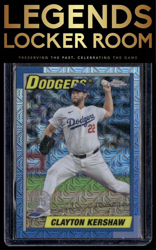 2025 Topps #T90C-13 Clayton Kershaw 1990 Topps Baseball 35th Anniversary Chrome