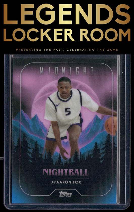 2023-24 Topps Midnight #NB-20 De'Aaron Fox Nightball