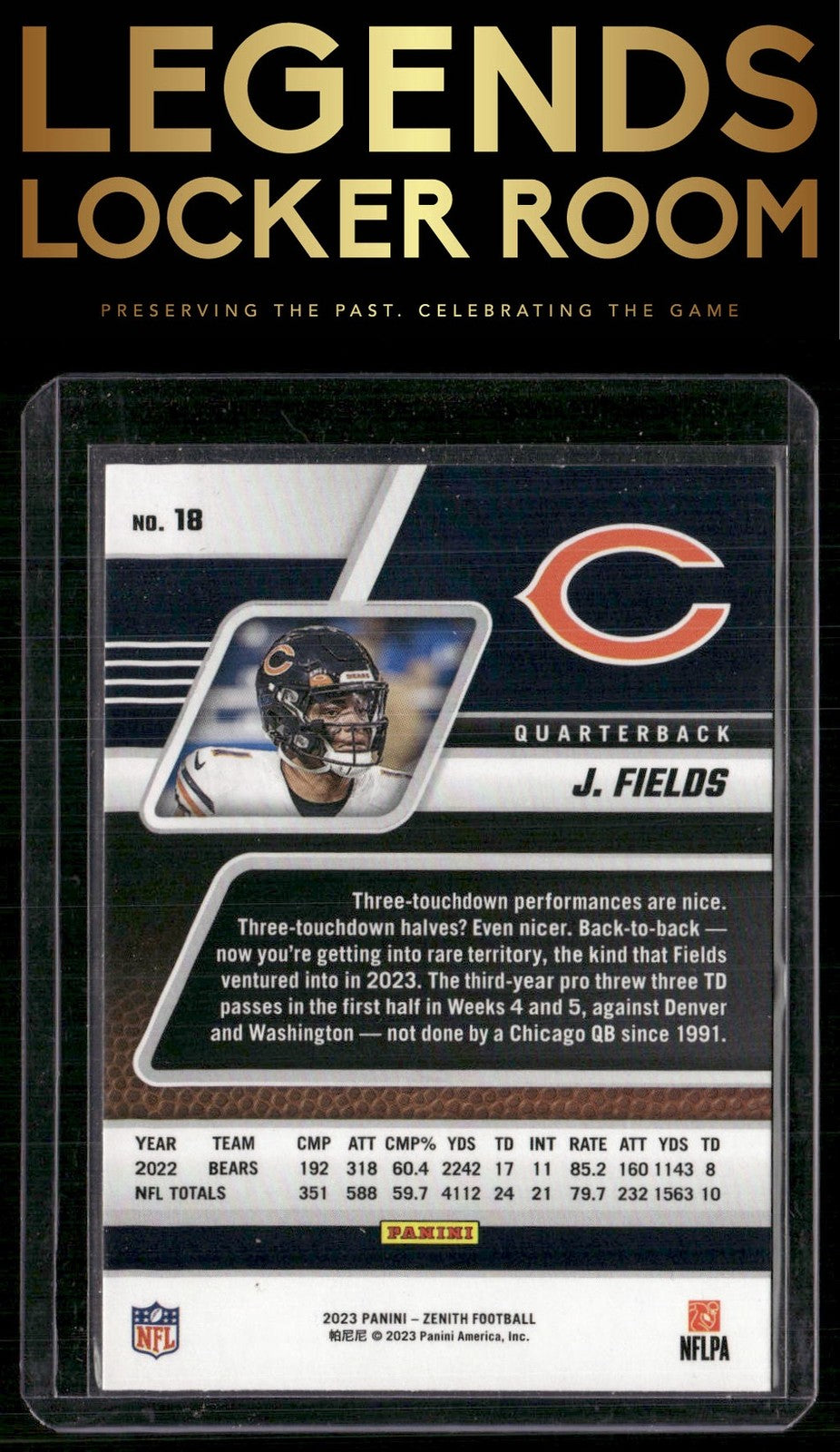 2023 Panini Zenith #18 Justin Fields Retail