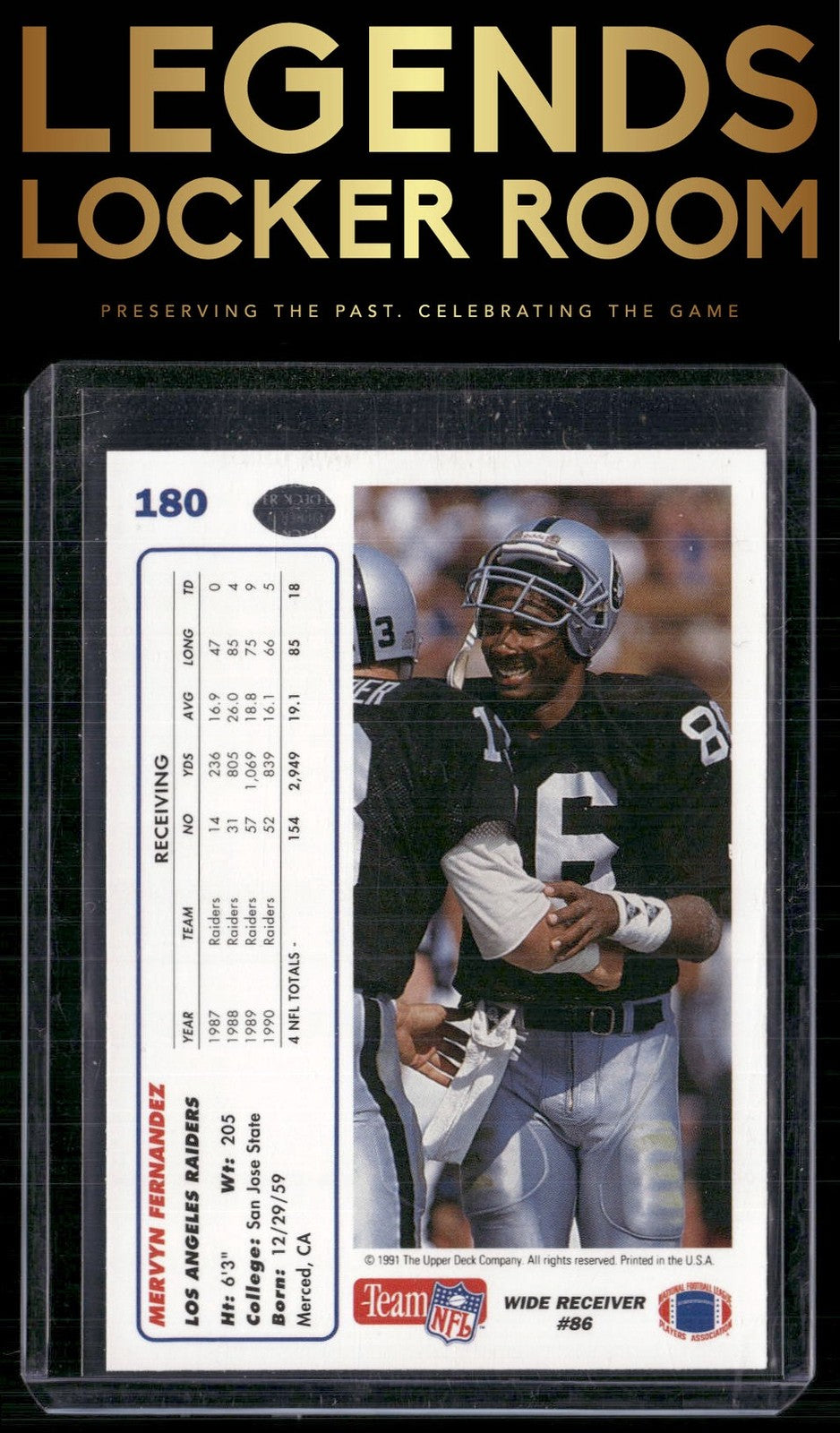 1991 Upper Deck #180 Mervyn Fernandez