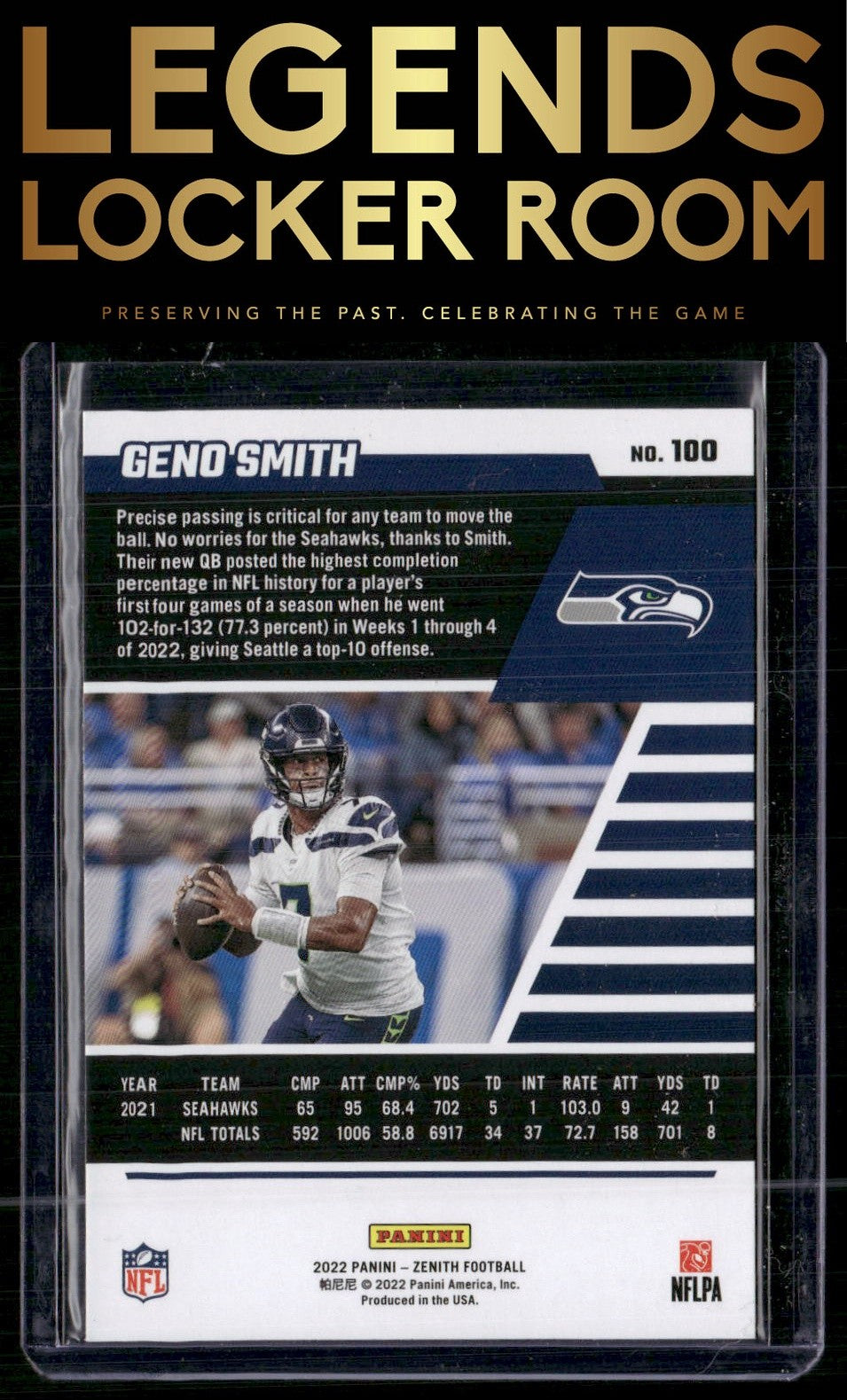 2022 Zenith #100 Geno Smith Red Zone