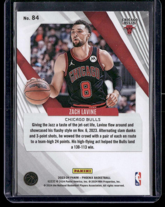 2023-24 Panini Phoenix #84 Zach LaVine Phoenix Blue Ice