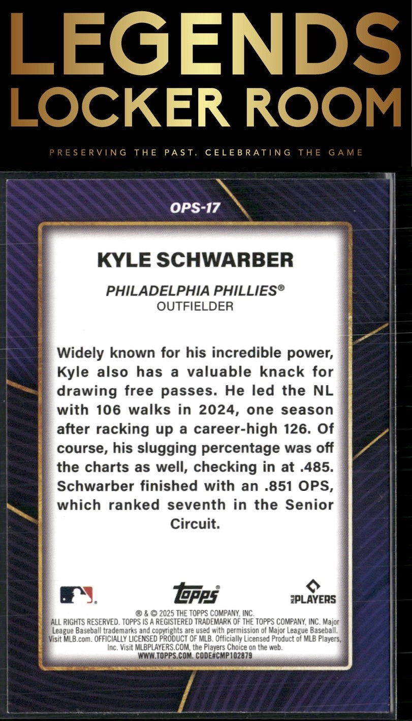 2025 Topps #OPS-17 Kyle Schwarber OPS Leaders
