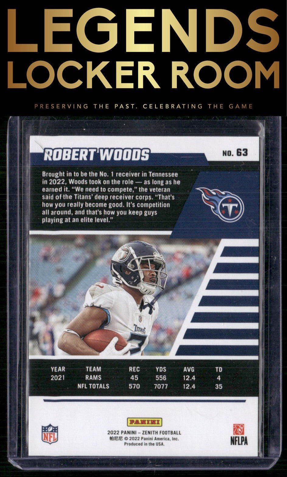 2022 Zenith #63 Robert Woods Retail