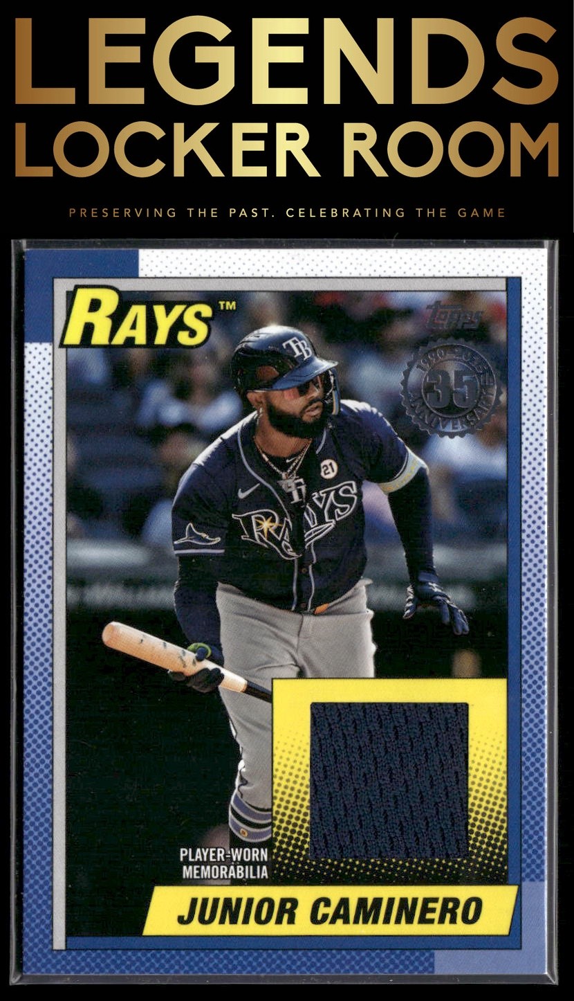 2025 Topps #90R2-JCA Junior Caminero 1990 Topps Baseball 35th Anniversary Relics