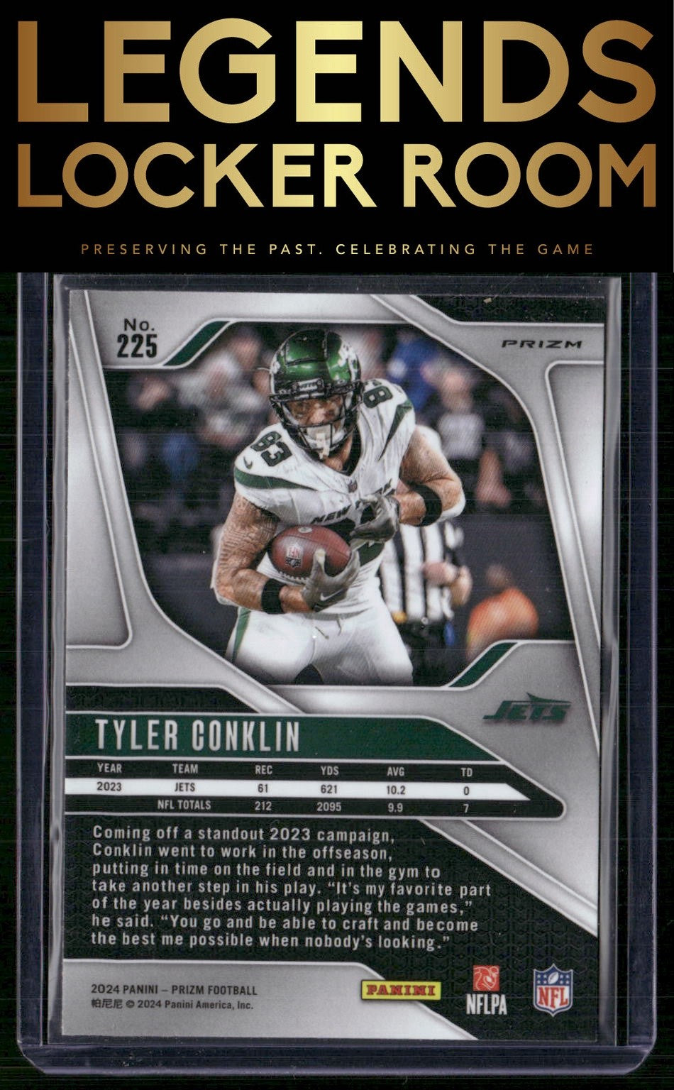 2024 Panini Prizm #225 Tyler Conklin Lazer