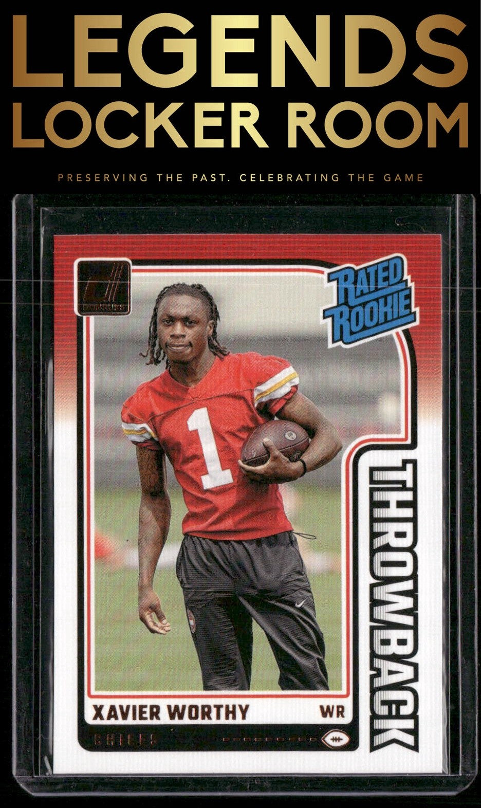 2024 Donruss #50 Xavier Worthy Rated Rookies Throwback