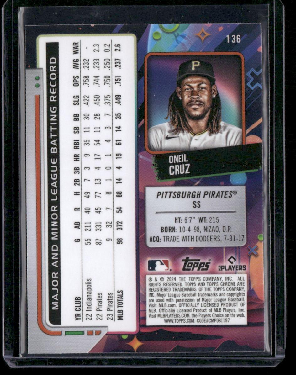 2024 Topps Chrome Cosmic #136 Oneil Cruz