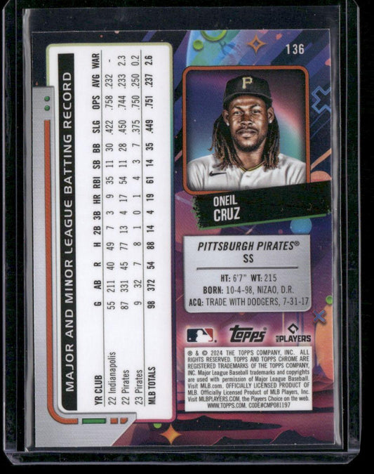 2024 Topps Chrome Cosmic #136 Oneil Cruz