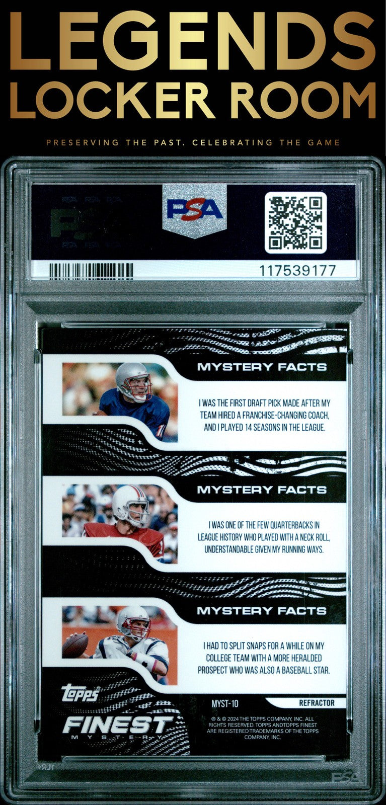 2024 Topps Finest Mystery #MYST10 Tom Brady Buccs-Gld Ref PSA 10