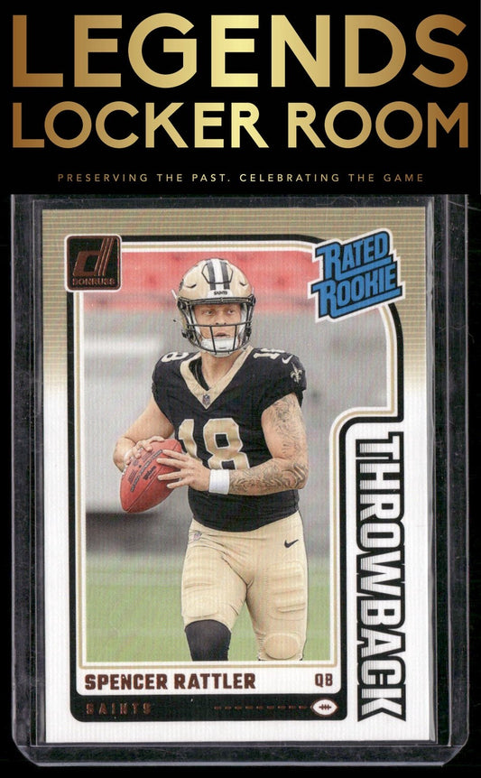 2024 Donruss #40 Spencer Rattler Rated Rookies Throwback