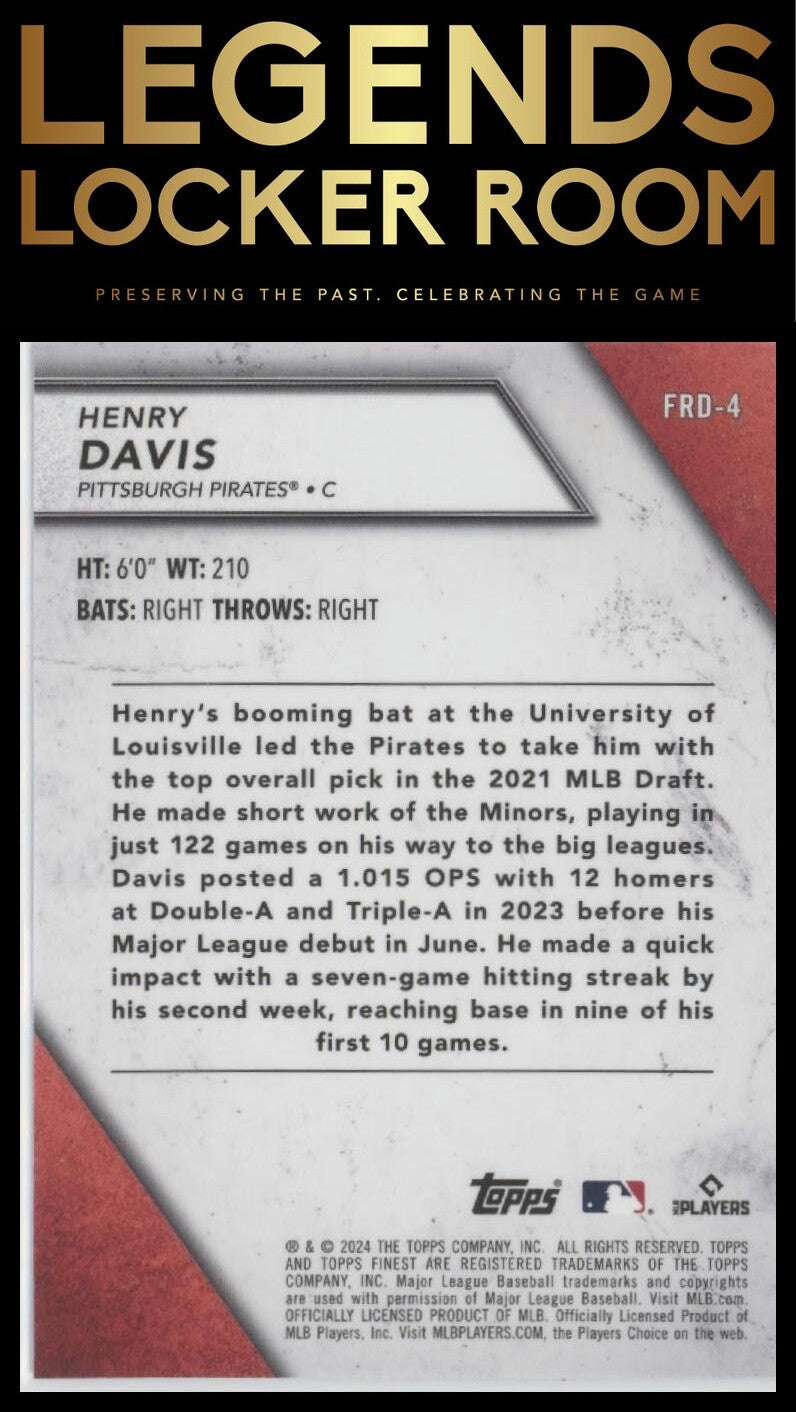 2024 Finest #FRD-4 Henry Davis Finest Rookies Design Variations