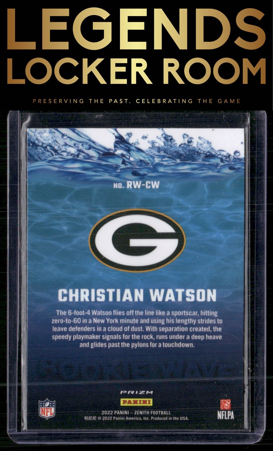 2022 Zenith #RW-CW Christian Watson Rookie Wave