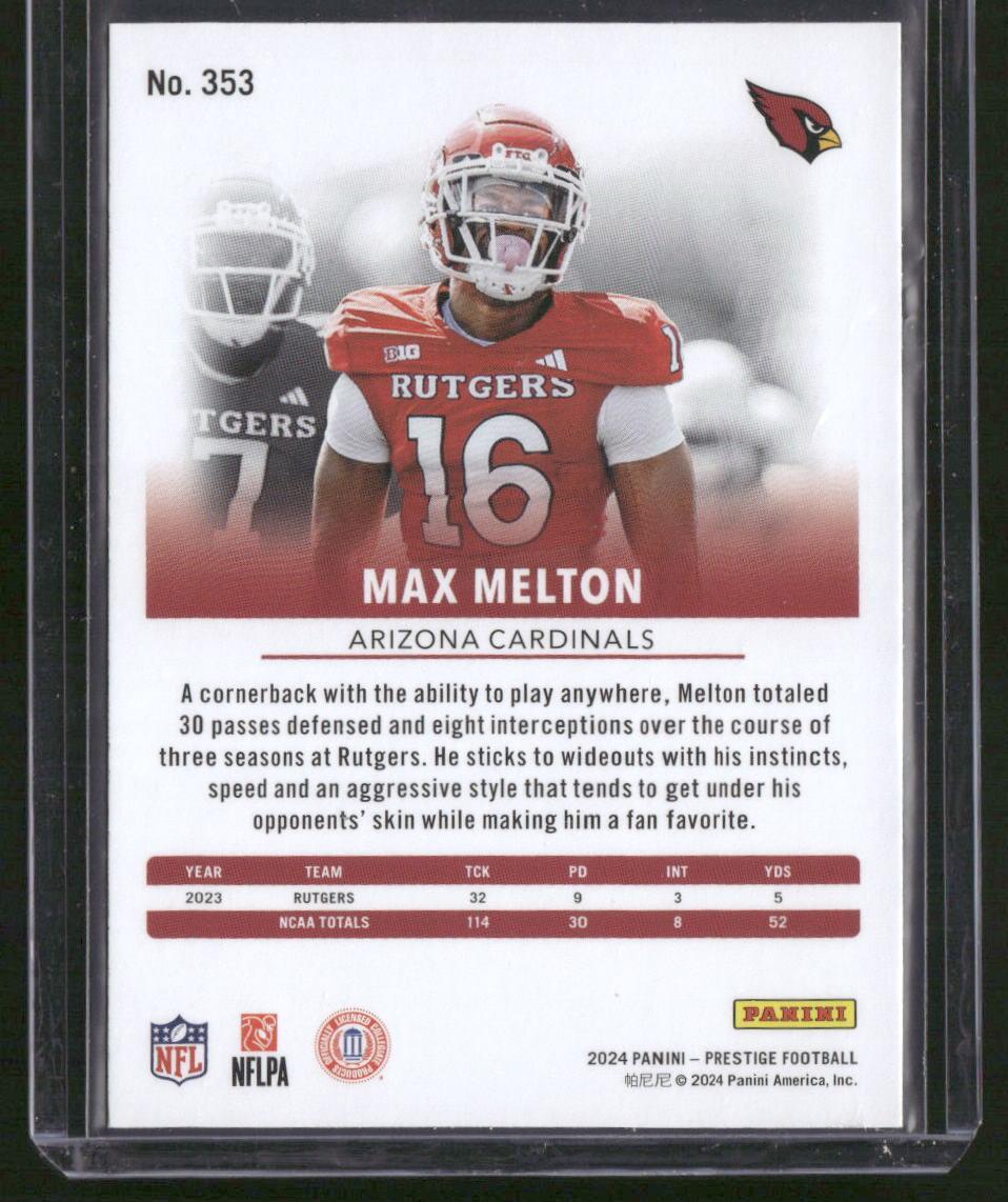 2024 Panini Prestige #353 Max Melton