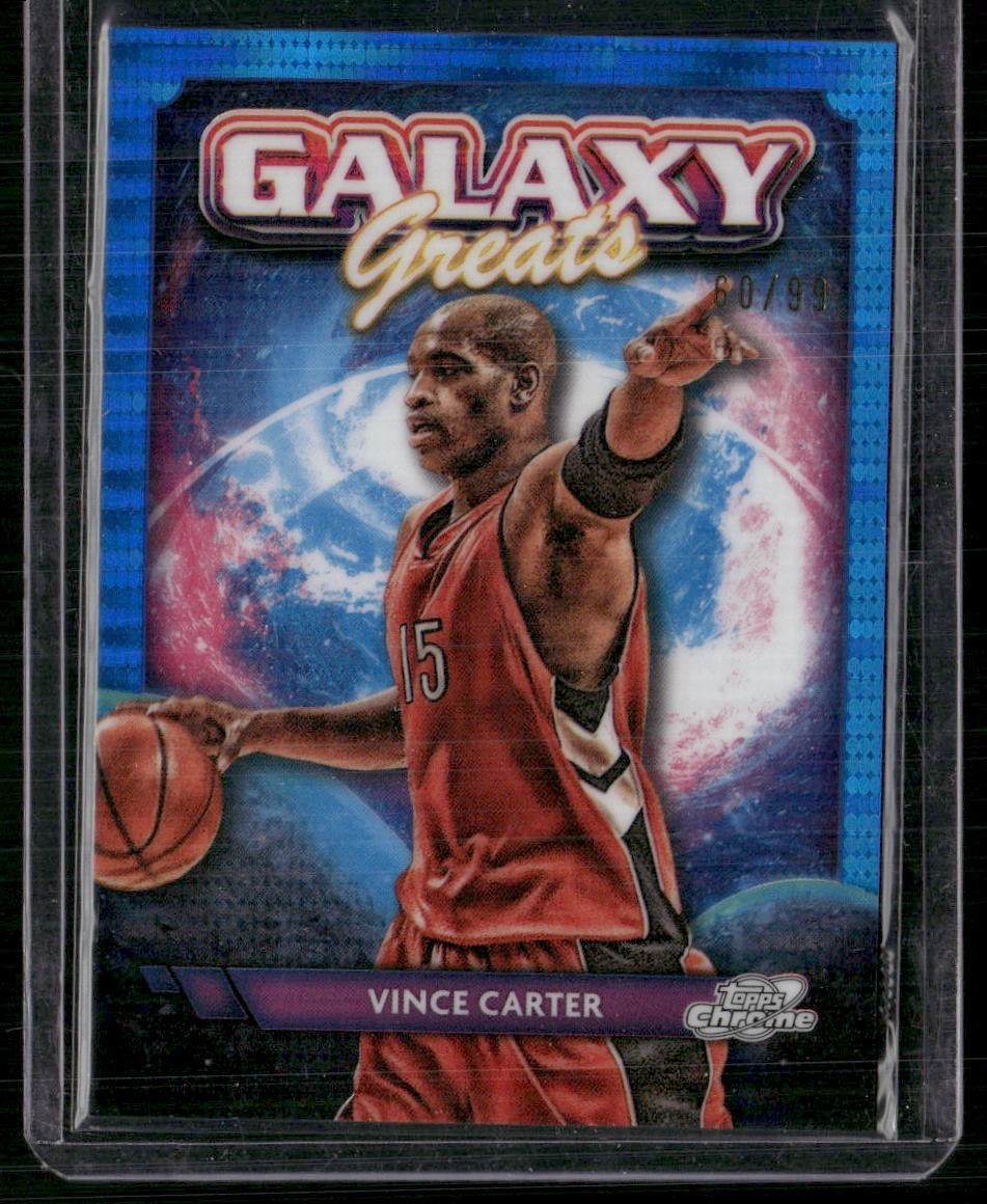 2023-24 Topps Chrome Cosmic Vince Carter Galaxy Greats Blue Moon Refractors #/99