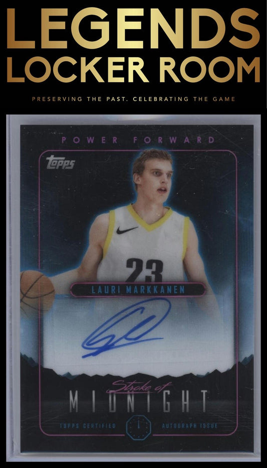 2023-24 Topps Midnight #SMA-LM Lauri Markkanen Stroke of Midnight Autographs