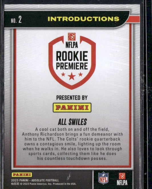 2023 Panini Absolute #2 All Smiles Introductions