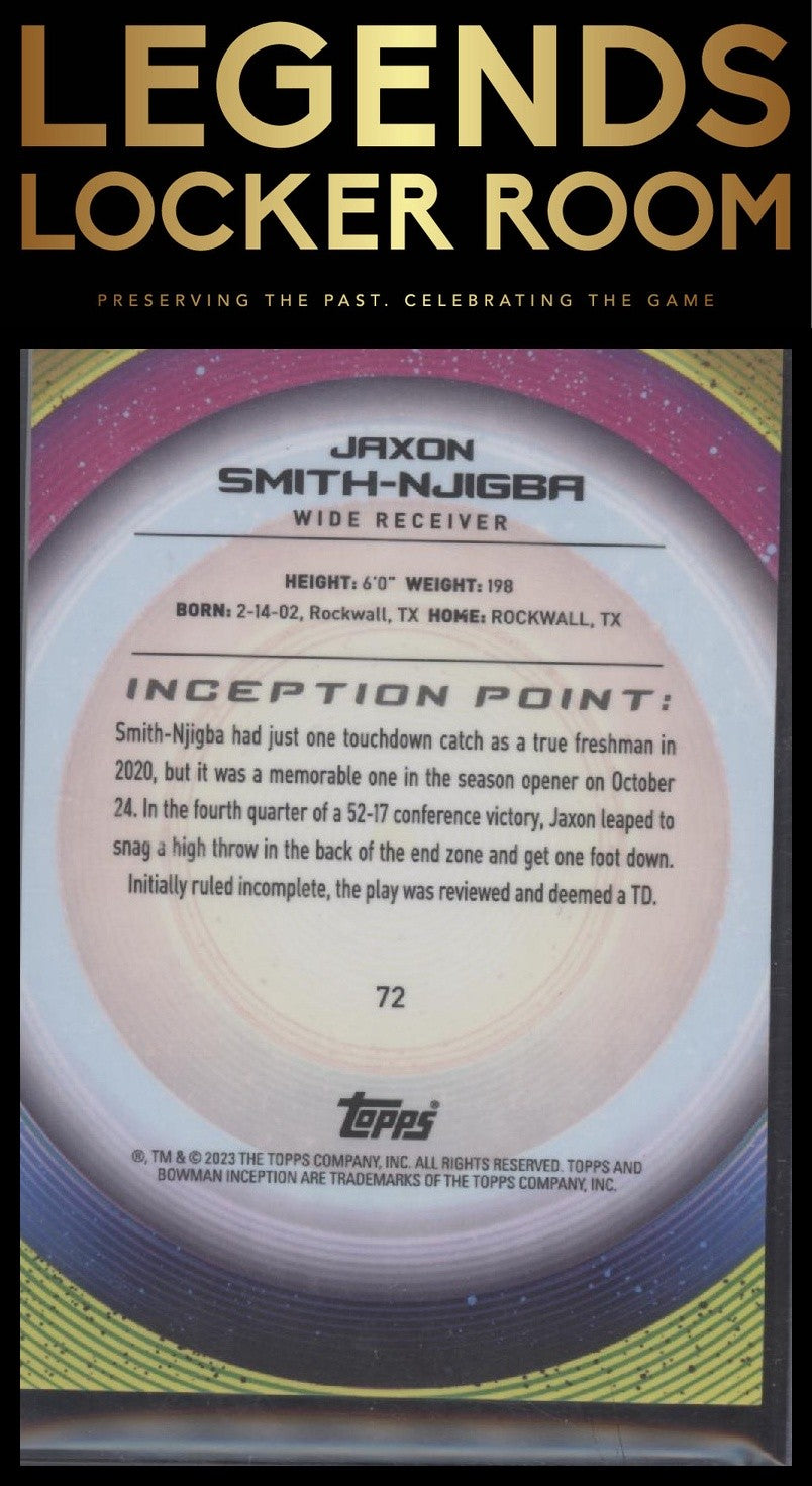 2022-23 Bowman University Inception #72 Jaxon Smith-Njigba