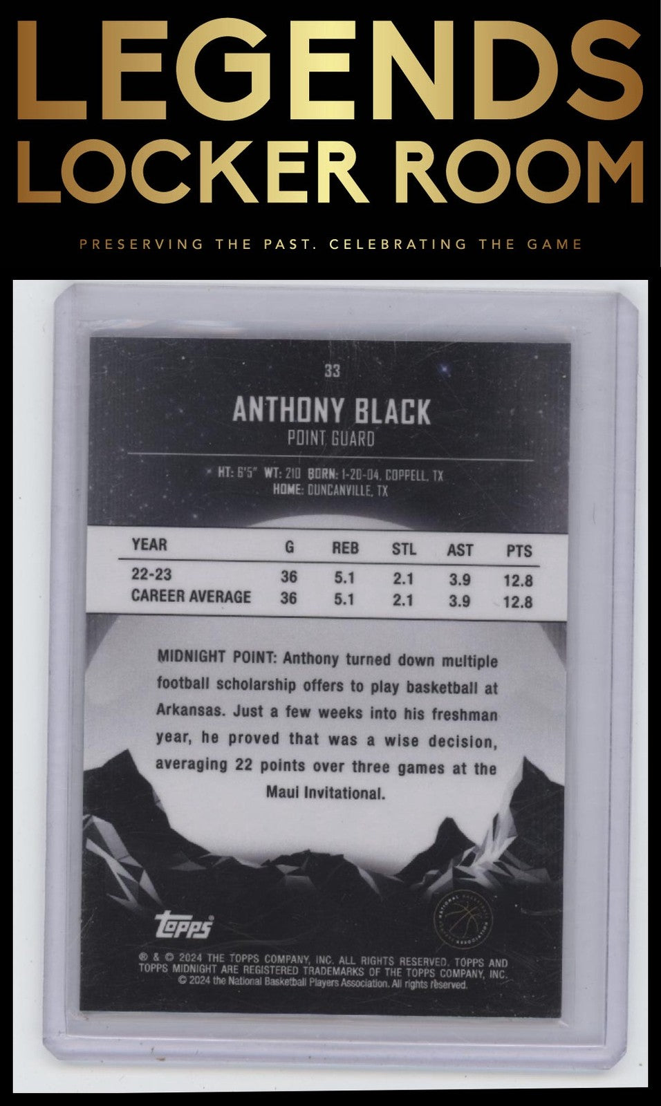 2023-24 Topps Midnight #33 Anthony Black
