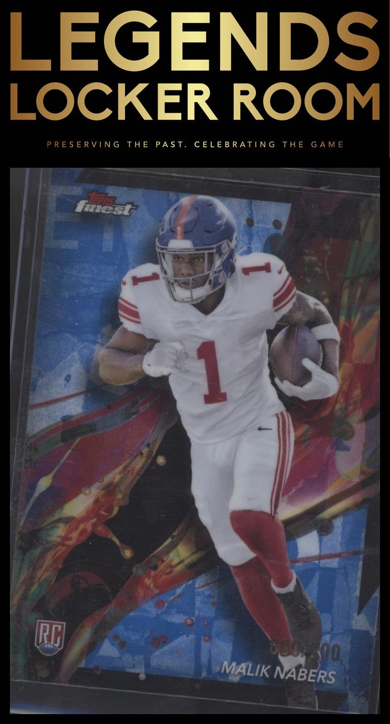 2024 Finest #90 Malik Nabers Blue Refractor #/200