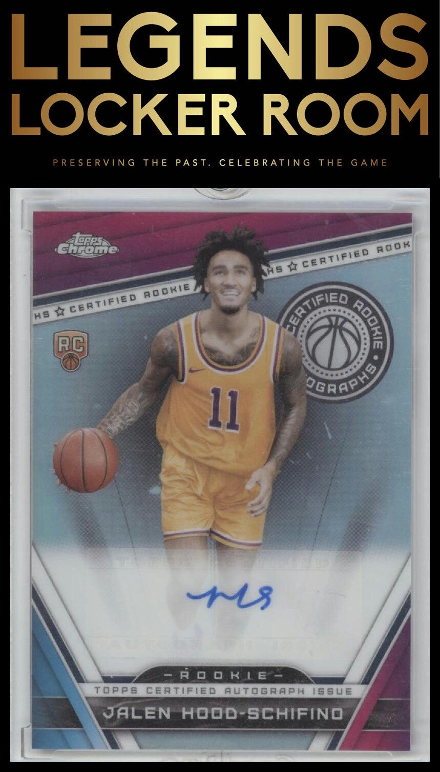 2023-24 Topps Chrome #CRA-JHS Jalen Hood-Schifino Certified Rookie Autographs