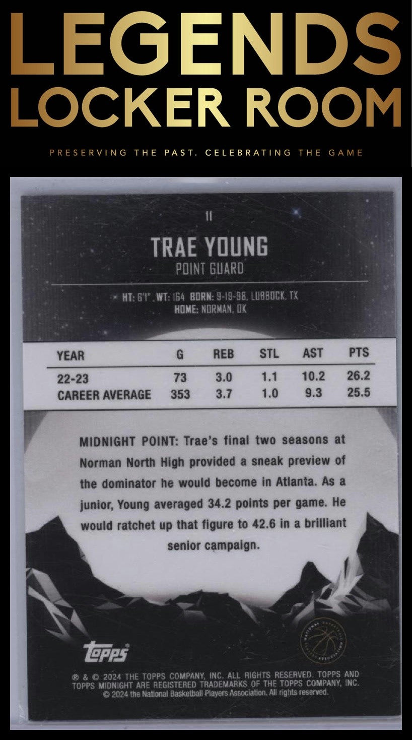 2023-24 Topps Midnight #11 Trae Young Twilight #/99