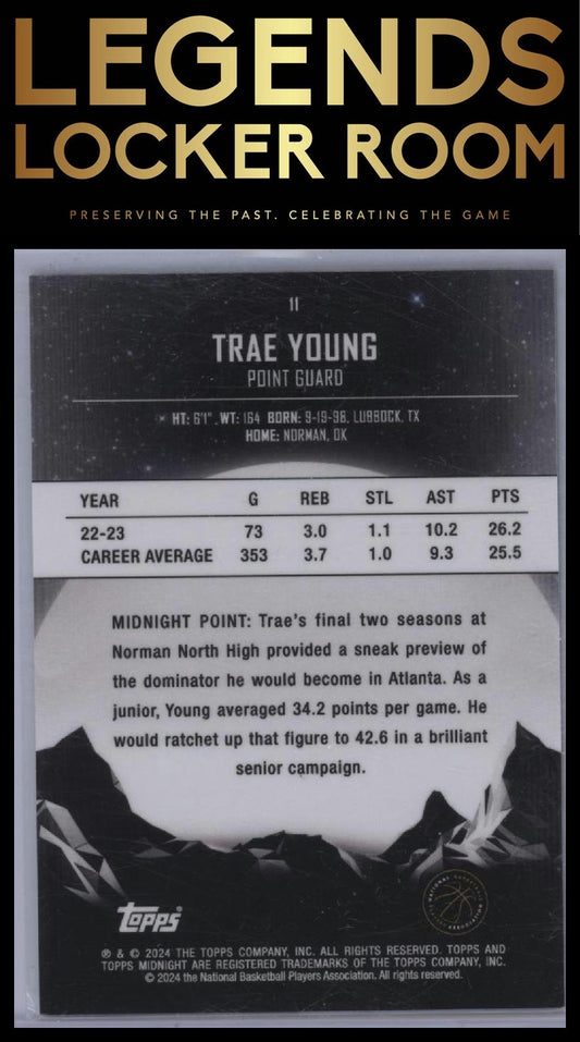 2023-24 Topps Midnight #11 Trae Young Twilight #/99