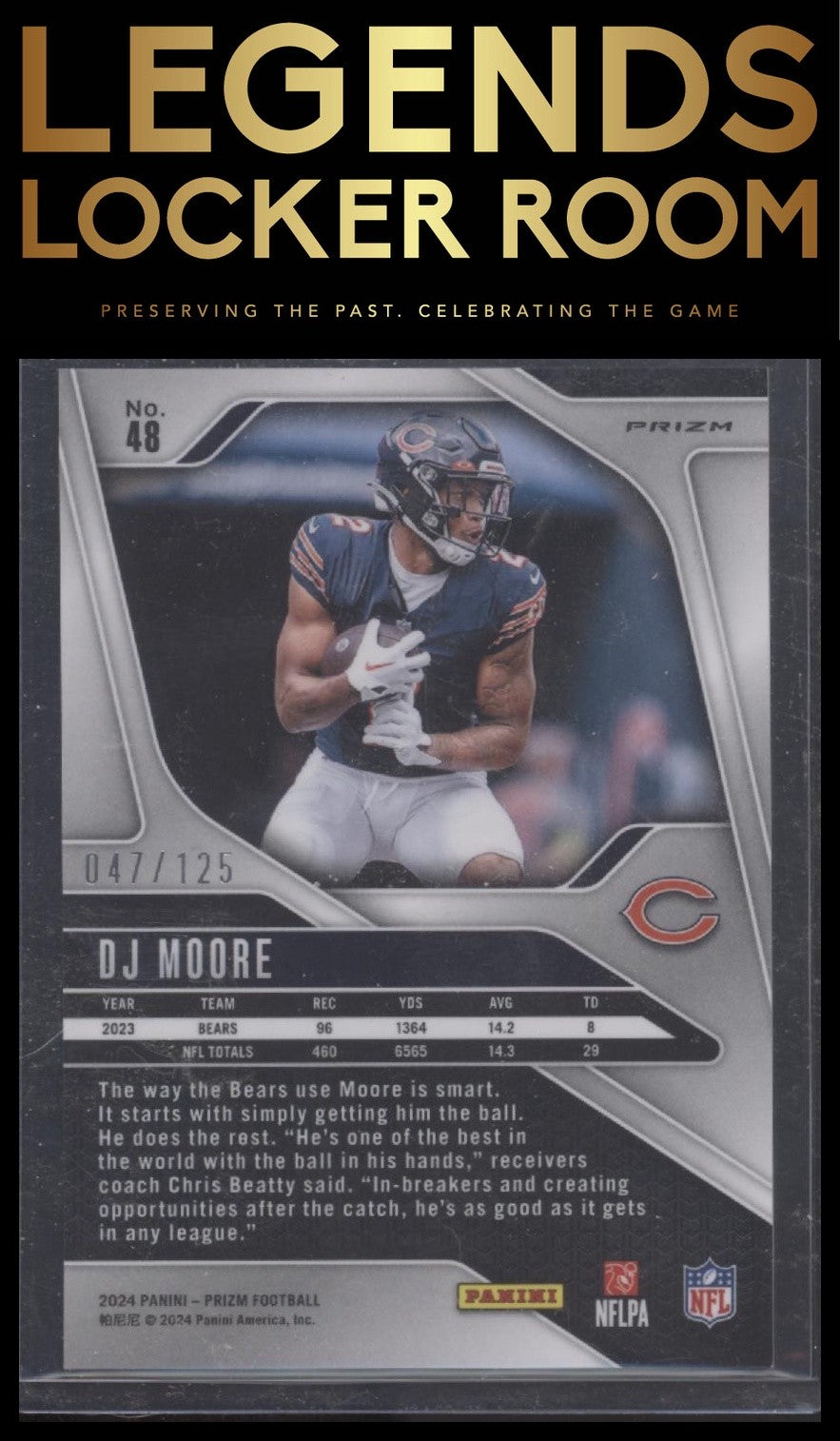 2024 Panini Prizm #48 DJ Moore Purple #/125