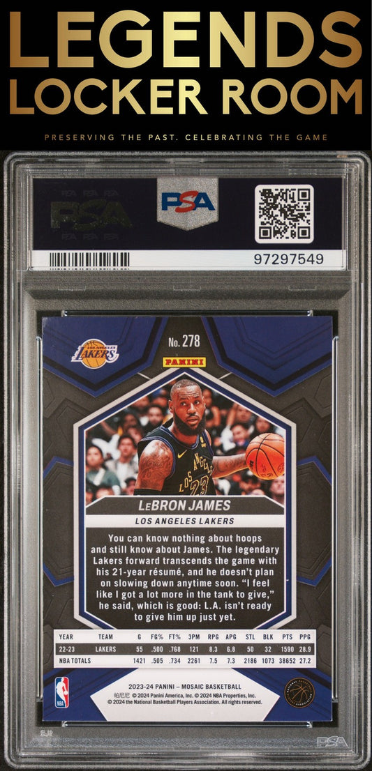 2023 Panini Mosaic #278 Lebron James PSA 9