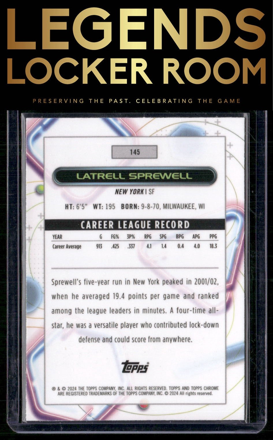 2023-24 Topps Chrome Cosmic #145 Latrell Sprewell