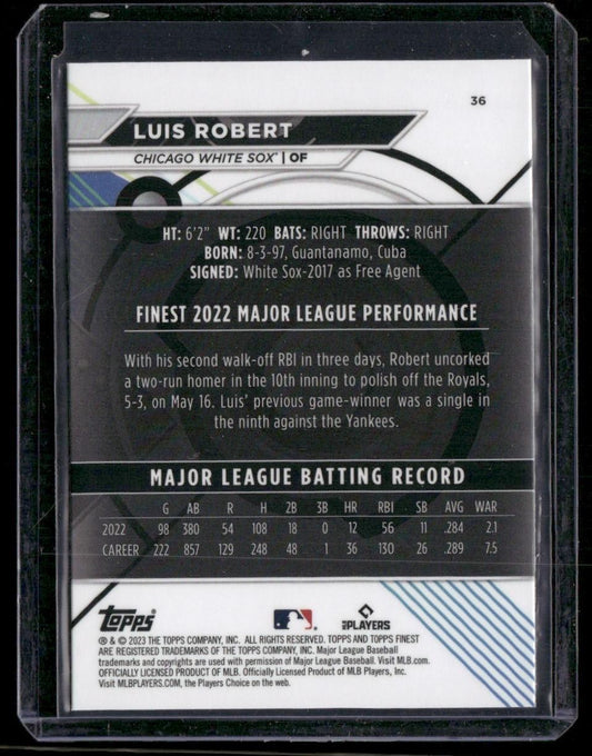 2023 Finest #36 Luis Robert