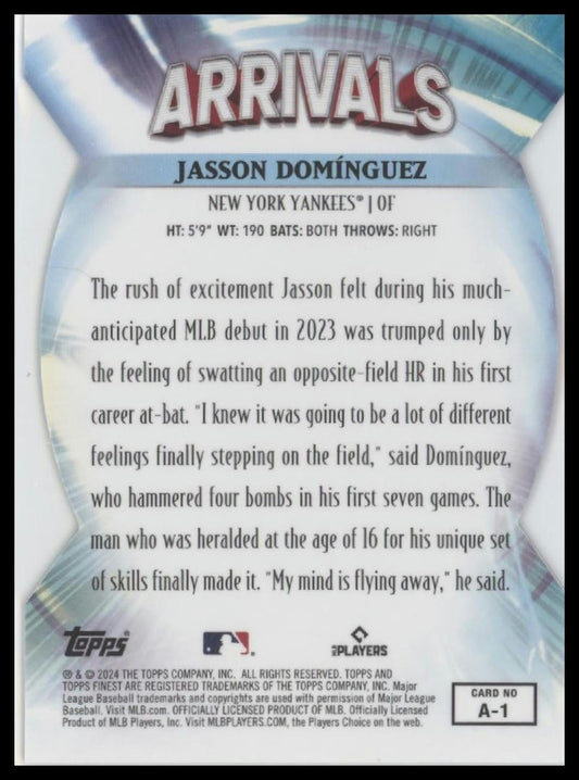 2024 Finest #A-1 Jasson Domínguez Arrivals