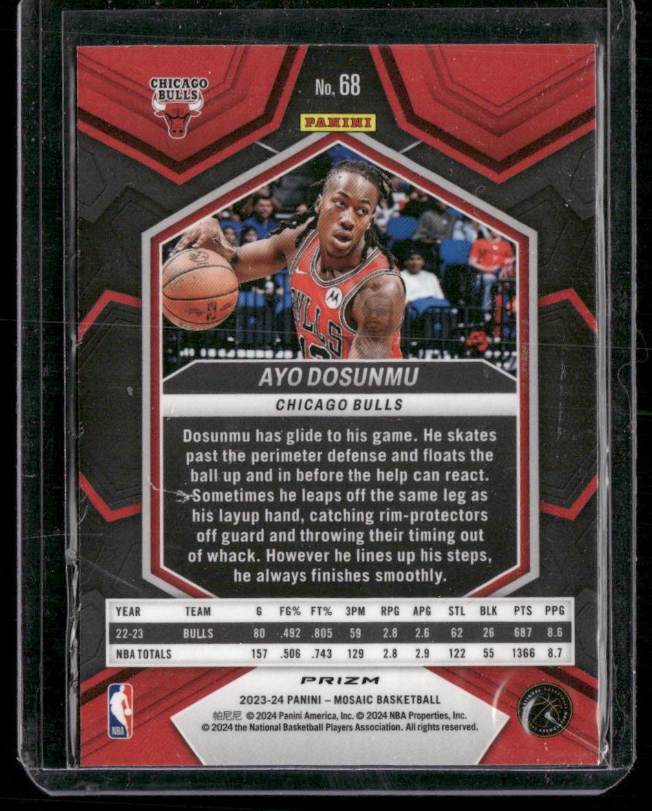 2023-24 Panini Mosaic #68 Ayo Dosunmu Green