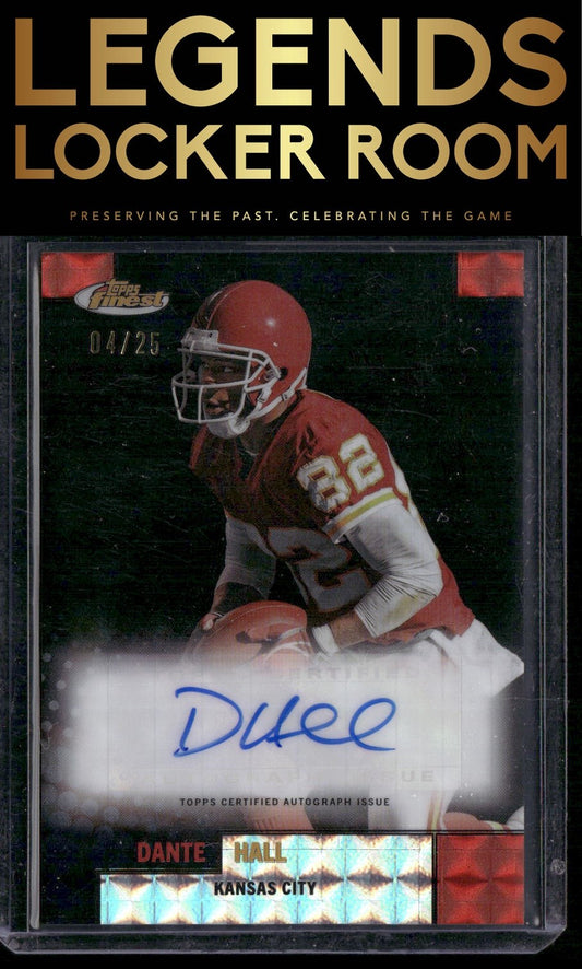 2024 Finest #FBA-DH Dante Hall Flashback Autographs Black Refractor #/25
