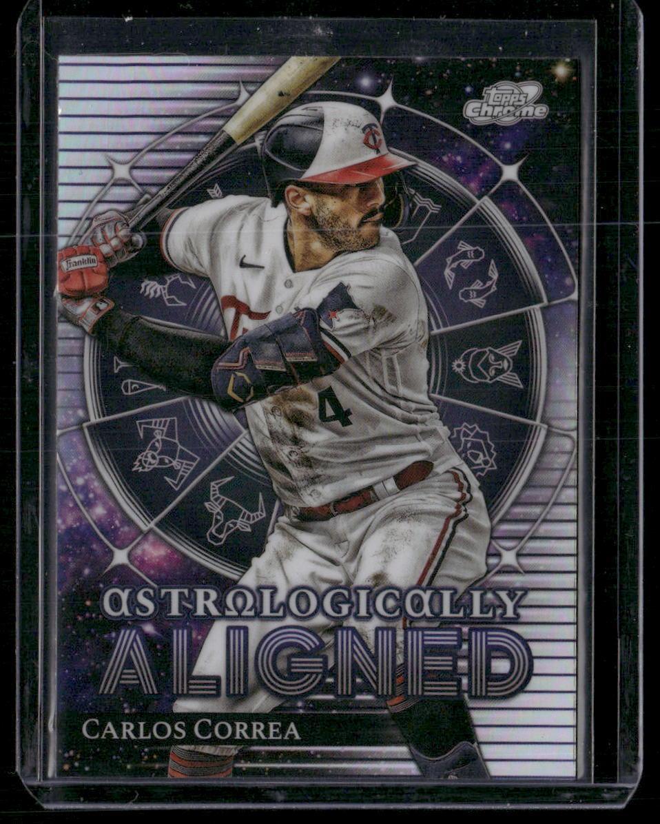 2024 Topps Chrome Cosmic #AA-6 Carlos Correa Astrologically Aligned