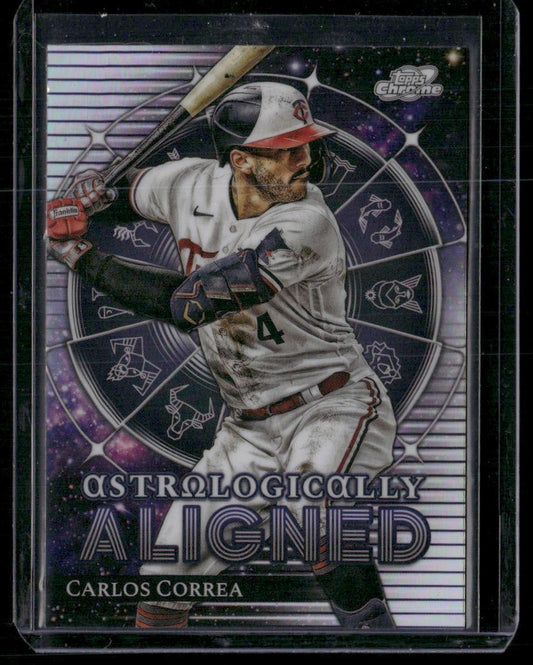 2024 Topps Chrome Cosmic #AA-6 Carlos Correa Astrologically Aligned
