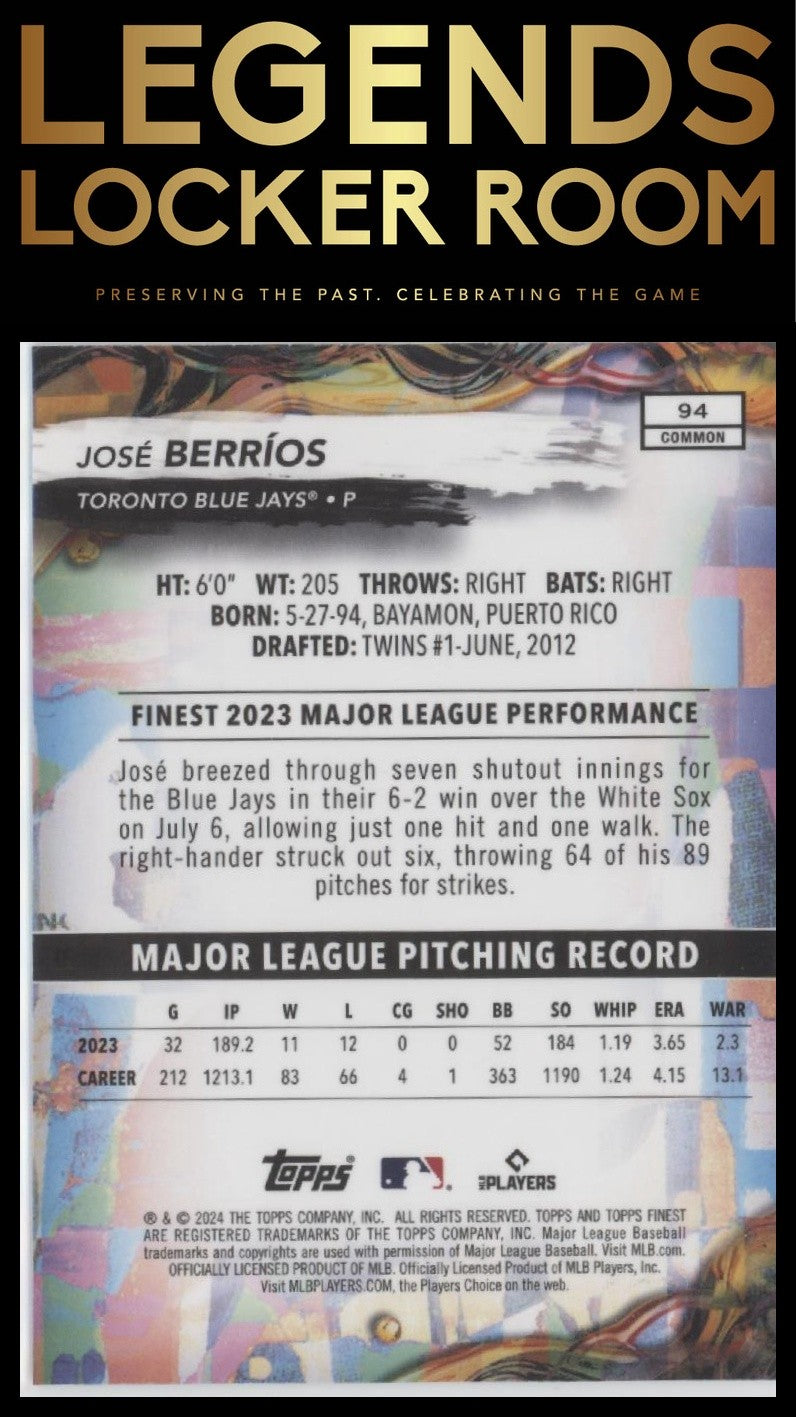 2024 Finest #94 José Berríos