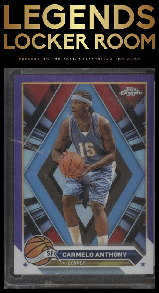 2023-24 Topps Chrome #27 Carmelo Anthony Purple Refractors #/349