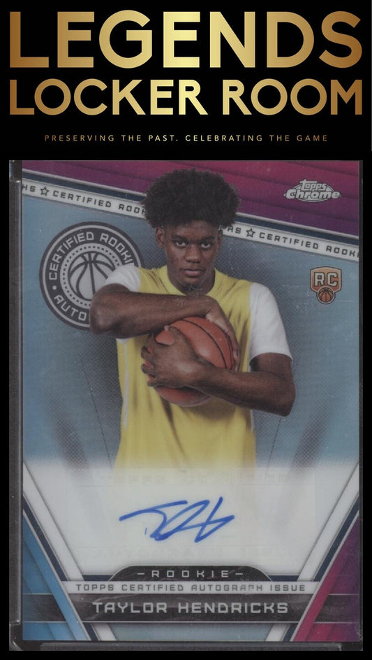 2023-24 Topps Chrome #CRA-TH Taylor Hendricks Certified Rookie Autographs