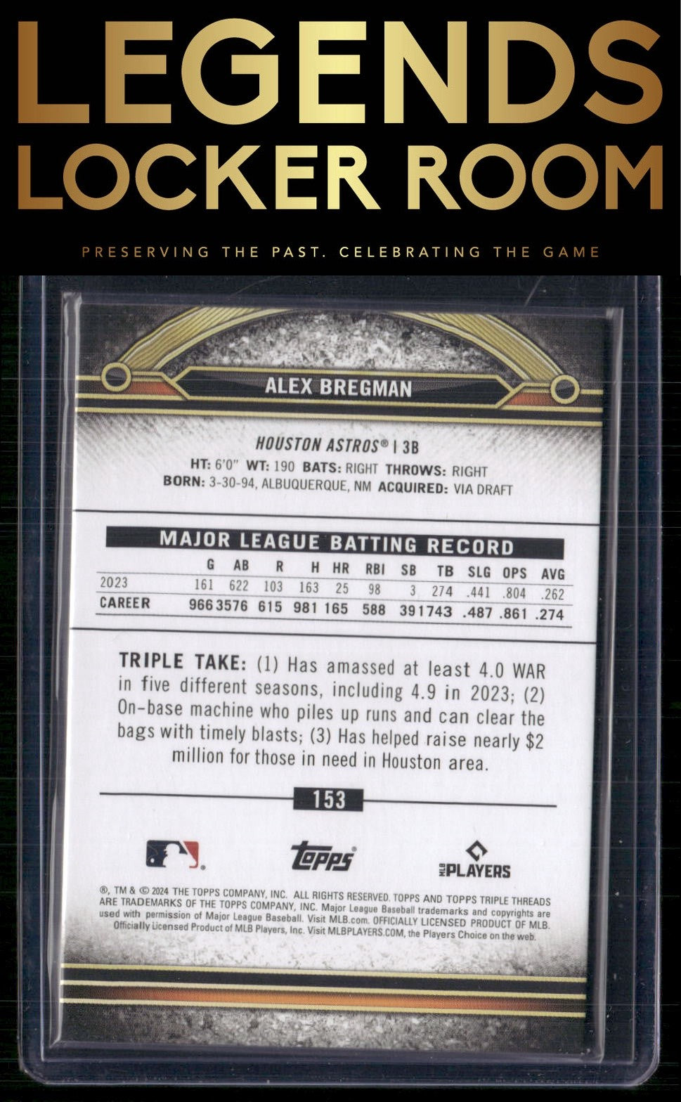 2024 Topps Triple Threads #153 Alex Bregman