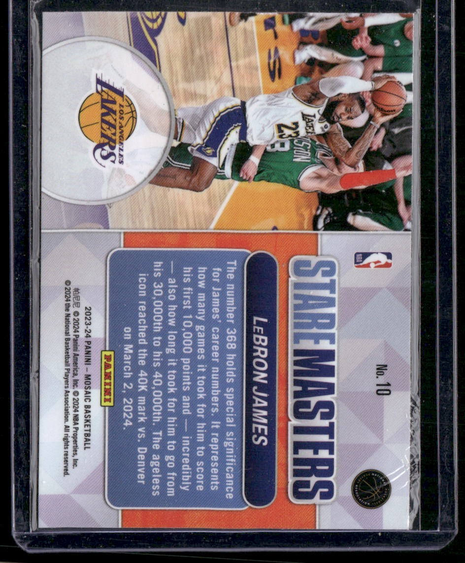 2023-24 Panini Mosaic #10 LeBron James Stare Masters