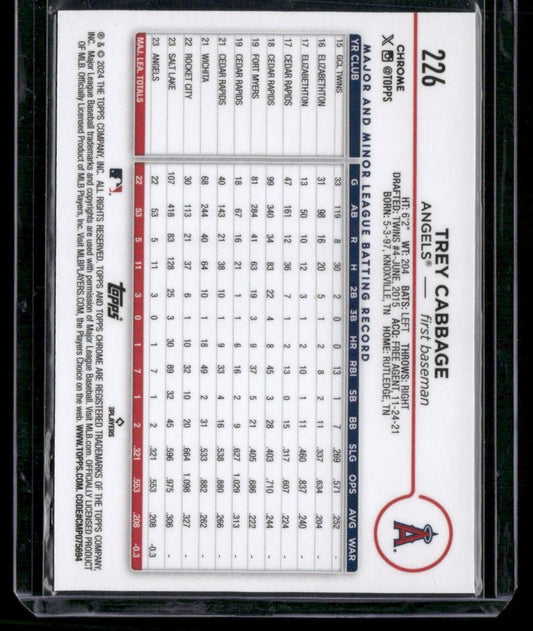 2024 Topps Chrome #226 Trey Cabbage