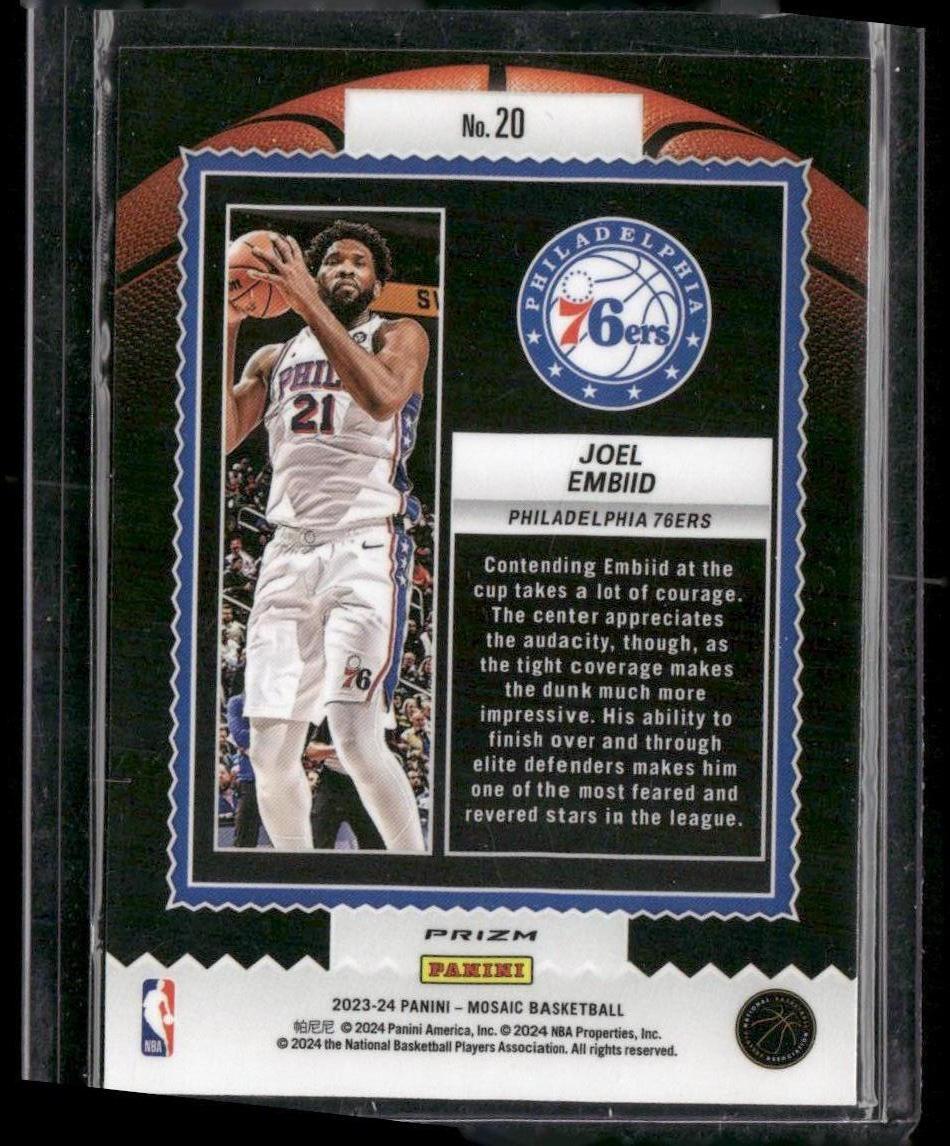 2023-24 Panini Mosaic #20 Joel Embiid Jam Masters Mosaic
