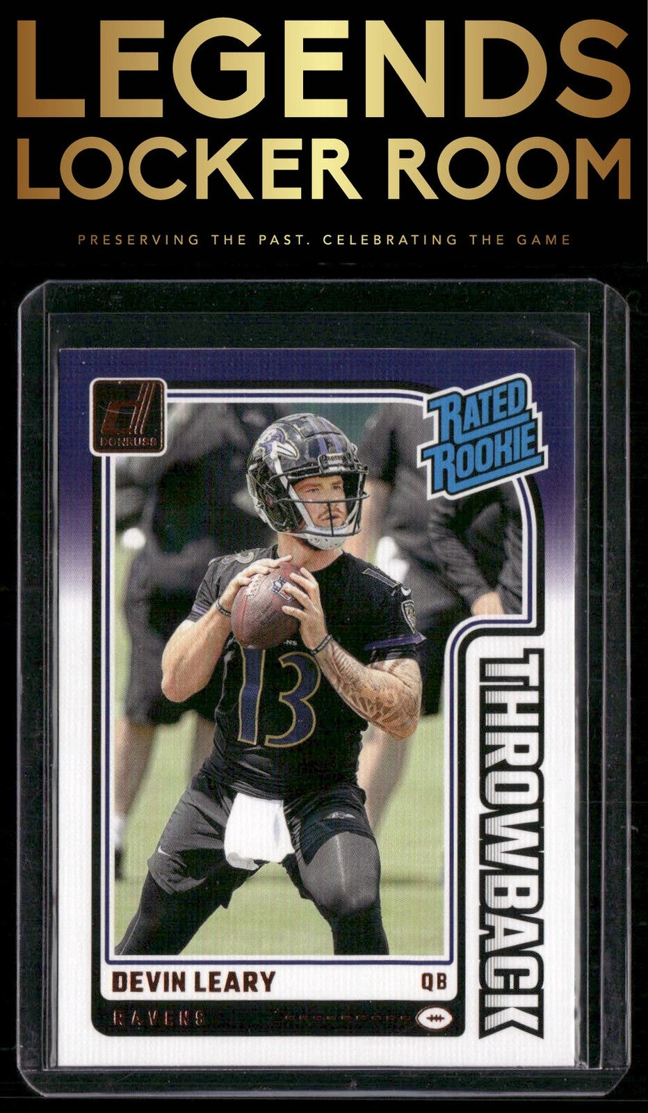 2024 Donruss #18 Devin Leary Rated Rookies Throwback